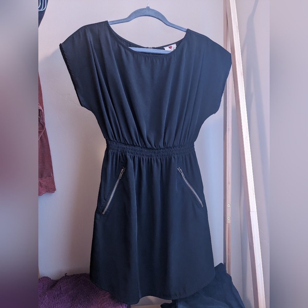 Black dolman sleeve dress